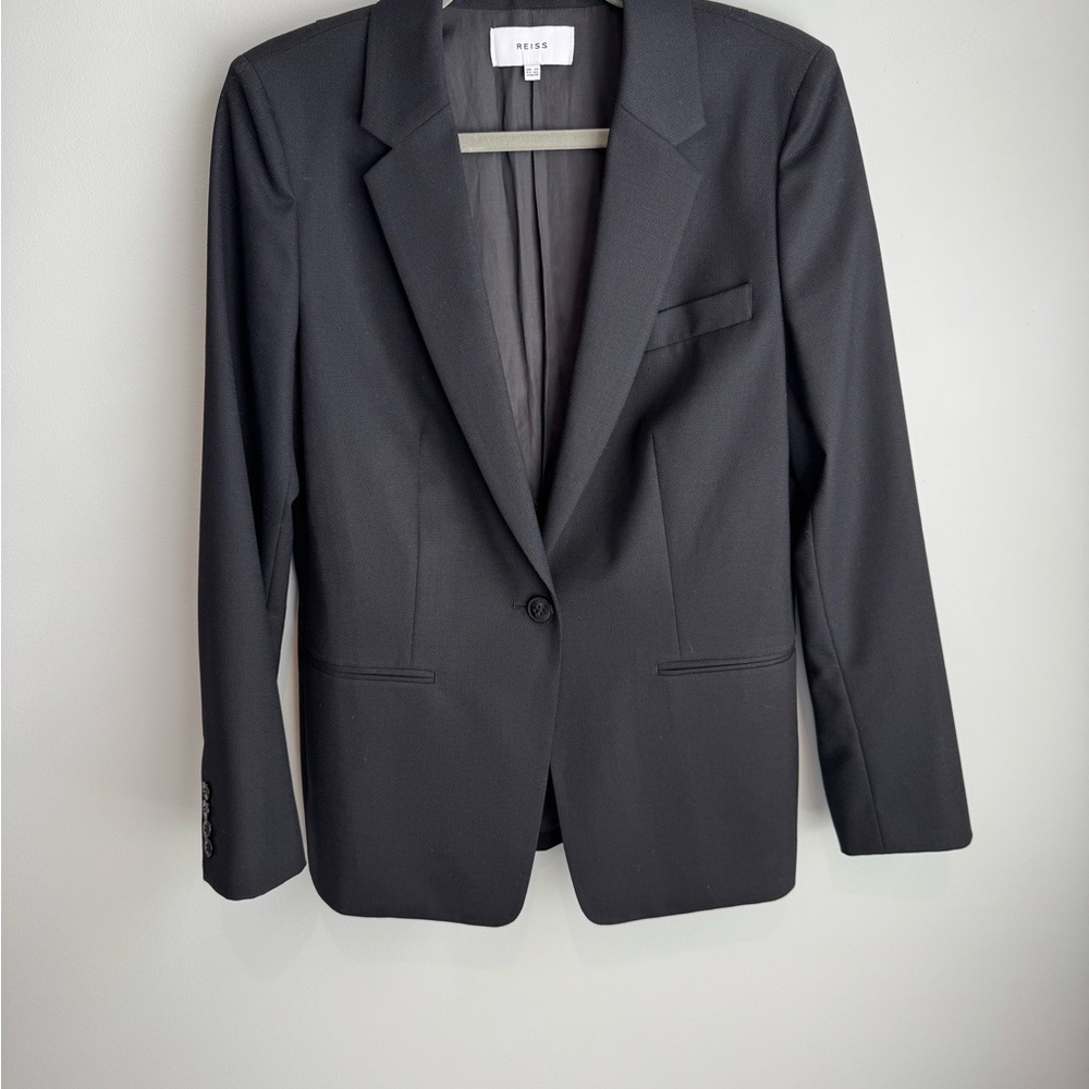 Reiss Black Textured Blazer